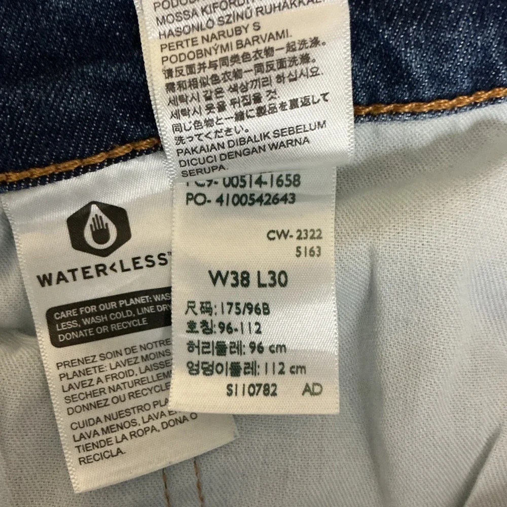 Levi's 514 Straight Fit Jeans Mens 38x30(FIT38x29) Blue Medium Wash Denim